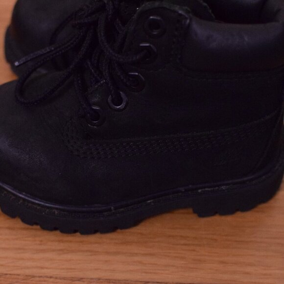 Boys Timberland Premium 6" Waterproof Black Suede Boot Baby/Toddler/Kid - Size 5 - Picture 5 of 5